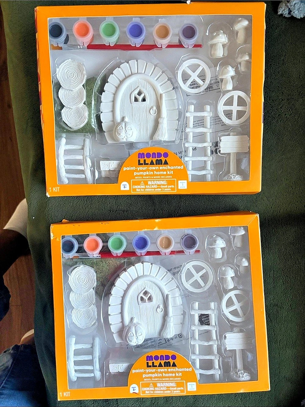 Mondo llama Pumpkin House Building Set 2-Pack Orange Purple